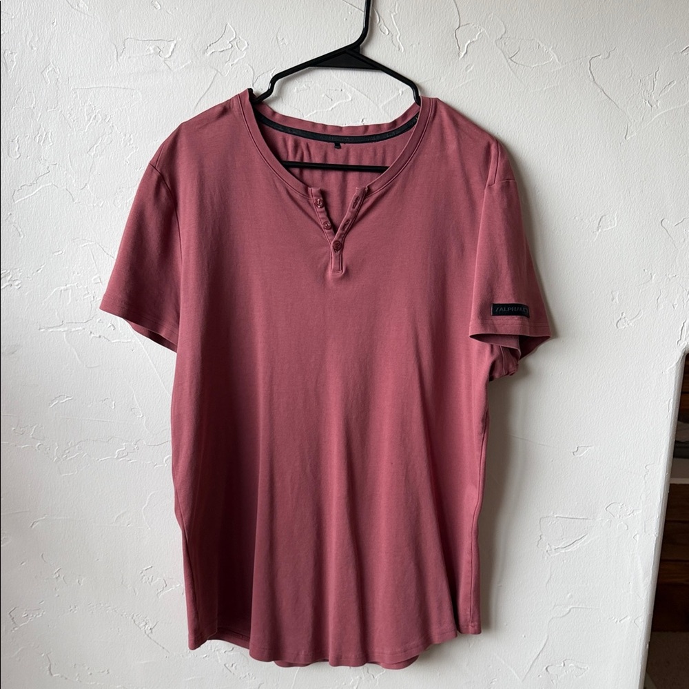 Men's Mauve Henley Shirt